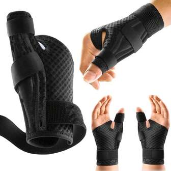 手腕和拇指保护支架拇指扭伤保护透气支架适合健身房锻炼和日常使用