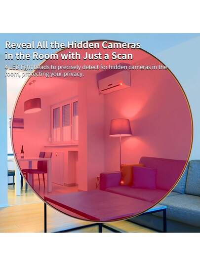 1pc Anti Spy Detector, Equipped Infrared Sensor Hidden Detector Dual Mode (Remote Motion Detection), 720° Long Range Detection, No Power Needed, Compact Lightweight 24/7 Monitoring, Home/Office/Hotel Security, Compatible Smartphones/Tablets (No Signal Required) Ideal Espionage Surveillance Device view 5