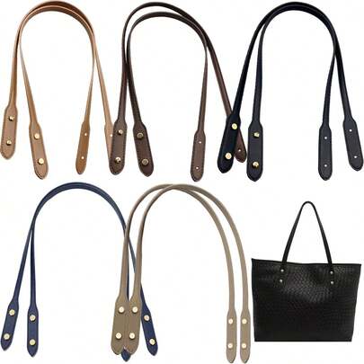 2pcs Leather Bag Straps, Suitable For Various Handbags! Available In Brown, Black, Blue, Beige And More. Made Of High-Quality Leather With Metal Buckle Design, Easy To Replace Old Straps, Instantly Refresh Your Bags And Add Fashion And Practicality To Your Outfits.
