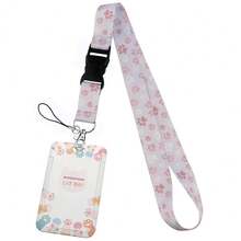 CX Lovely Kitten Manga Card Holder Badge Holder ID Card Lanyards Cell Phone Rope Key Lanyard Neck Straps Keychain Cats01 Christmas Gift