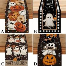 1 pièce Décoration de table d'Halloween, citrouille Jack-O'-Lantern, fantôme, toile d'araignée, chat noir, points, décorations intérieures et extérieures pour la maison, la cuisine et la salle à manger pour les fêtes