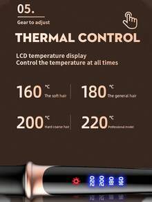 PinkSings 2 In 1 Hair Straightener Hair Curler With LCD Display, Ceramic Hair SStraightening Curling Iron, 4 Temperature Settings 160-220°C Flat Iron For All Hair Type