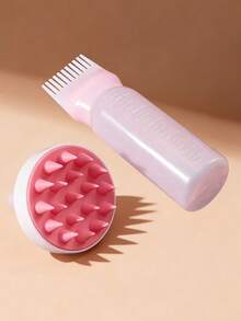 Perie de șampon pentru dispozitiv de masaj pentru cap, cu peri moi din silicon, sticlă de spălare uscată pentru șampon, sticlă pentru vopsire și permanentare în salon, sticlă stoarcabilă pentru permanentare, sticlă pentru coafare, produse de îngrijire a părului.