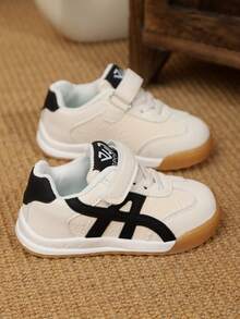 1 Pair Kids' Soft Sole Non-Slip Sports Shoes, Girls' Fashion Versatile Casual Sneakers, Tennis Shoes, New Spring/Autumn Collection - Black - View 5