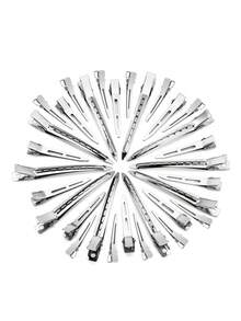 48个/24个/12个金属鸭嘴发夹，女士造型分区，银色长发发夹，鳄鱼夹卷发器，适用于厚发卷发棒，沙龙，DIY蝴蝶结，爪夹，发爪，发夹，发卡，发饰，头部饰品，女士发饰，发夹 - 彩色 - 查看 2