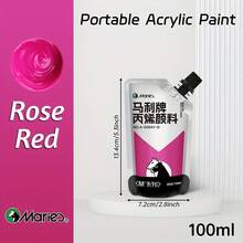 Marie's Acrylic Paint (100ml/3.38oz), Assorted Colors, Water-Proof, Portable Art Pigments For DIY Craft, Graffiti, Drawing, Painting, Canvas, Rock, Wood, Wall And Ceramic, Professional Rich Pigments For Adults & Artists - Single Piece - View 18