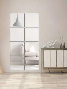 2/4/8件 40cm*40cm 或 20cm*20cm 或 30cm*30cm 或 30cm*34cm 镜面墙贴 家用全身镜 卧室全身镜 自粘软镜 亚克力 耐用不易碎 - 彩色 - 查看 4