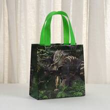 6/12/24 piezas Bolsas de regalo con temática de dinosaurio con asas, bolsas de regalo de tela no tejida con temática de dinosaurio, bolsas de regalo para fiesta de cumpleaños con temática de dinosaurio, adecuadas para suministros de fiesta con temática de cumpleaños, también se pueden usar como bolsas de compras. - Multicolor - Ver 5