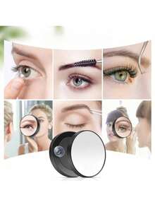 15X 10X 5X 放大镜带吸盘，小型旅行化妆镜带镊子，紧凑型吸盘镜，用于精确修眉、化妆、日常护肤，黑色放大镜，适合男士、女士、青少年，是母亲节、情人节礼物、生日礼物的理想选择 - 彩色 - 查看 9