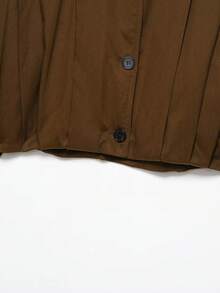 DEEKA Autumn/Winter New European & American Style Loose Versatile Commuting High-End Design Pleated Short Jacket - Brown - View 11