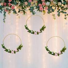 10-40cm Metal Floral Hoop Circle Rings Frame DIY Wreath Flowers Garland Hanging Ornaments Spring Wedding Party Decoration Supplies