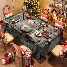 1/20 chiếc khăn trải bàn Giáng sinh, khăn trải bàn họa tiết người tuyết trắng dễ thương sang trọng và quà tặng Giáng sinh nhiều màu sắc, trang trí không khí Giáng sinh vui vẻ, thích hợp để trang trí tiệc, bàn ăn nhà bếp, trang trí nhà cửa - Nhiều màu - Xem 2