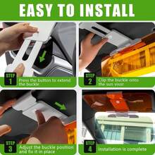 Polarized Sun Visor For Car, Universal Anti-Glare Sun UV Blocker For Day & Car Light / Road Light Blocker For Night - 黃色 - 查看 4