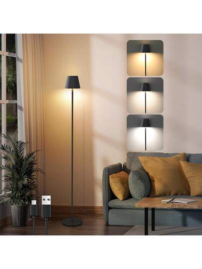 Vloer Lamp Living Room LED Dimmable St ing Verlichting Moderne USB Rechargeable Wit Temperatures, Bedroom, Study Office 125 Cm