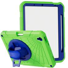 1pc Stock Case Compatible With IPad Air4/Air5 10.9 2020/2022 Shockproof Case With Pencil Holder [360° Rotating Hand Strap] &Stand, Ipad Air4/5 10.9inch 2020/2022 IPad Air 10.9-Inch 2020 IPad Air 4th (10.9-Inch) IPad Air 5th Gen 2022 Tablet Case - Green + Dark Blue (without Shoulder Strap) - View 12