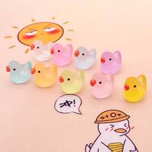 82/51/41/31/21/11/20/10/1 [ Random Mixed Little Ducks + 1pc Random Color Suitcase]Colorful And Fun Luminous Cute Cartoon Duck Animal Ornament, Used For DIY Crafts, Mobile Phone Cases, Keychains,Resin DIY Accessories, Luminous Without 31/21/11/20/10/1 - Multicolor - View 13