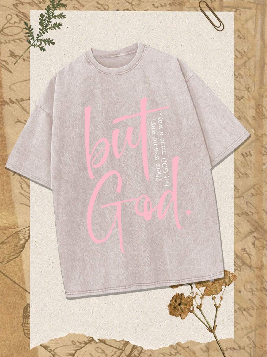 GLEC There Is No Other Way, Only God Has Made The Way. Classic Retro Fashion Casual Style Suitable For All Seasons, Simple And Versatile. God Will Bless You On Your Journey. This 230g Washed Cotton T-Shirt Is Printed With The Word "GOD". It Is A High-Quality Men's All-Season Printed Washed Cotton Retro Fashion Brand Loose Casual Multi-Color 100% Washed Cotton T-Shirt. It Is Sold Individually, Retro Street Style, Versatile, Unisex, Suitable For Outdoor Wear In All Seasons, Has A Certain Thickness, Is Suitable For Everyday Wear, And Also Makes A Gift For Relatives And Friends, A Back-To-School Gift, A New Year's Gift, A Couple's Gift, Or A St. Patrick's Day Gift. - Màu be - Xem 1