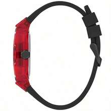 Guess 1 pieza Reloj de cuarzo para hombre, esfera multicolor, diseño de cuadrado pequeño con tecnología, diseño hueco, que muestra un hombre, versátil y de moda, adecuado para uso diario, como regalo, día conmemorativo GW0499G2/GW0499G3/GW0499G4/GW0499G5/GW0499G6/GW0499G7/GW0499G8