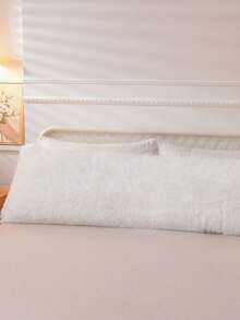 1 件蓬松毛绒纯色抱枕套，柔软舒适的枕头保护套，100% 涤纶，适用于卧室、宿舍、客厅、沙发、户外、汽车、旅行，尺寸有 50*75 厘米、51*91 厘米、51*137 厘米可供选择 - 白色 - 查看 7