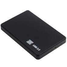 2.5" Hard Drive Enclosure USB 2.0 USB 3.0 To SATA III Adapter, Supports 2.5" SSD And HDD 9.5mm 7mm External Hard Drive Enclosure With UASP, Compatible With WD, Seagate, Hitachi - Black