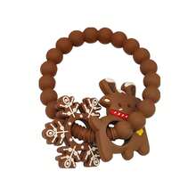 圣诞节婴儿硅胶出牙玩具圣诞树圣诞熊鹿牙胶婴儿软牙胶圣诞驯鹿牙胶玩具幼儿出牙咀嚼玩具圣诞礼物男婴女婴 - 彩色 - 查看 16