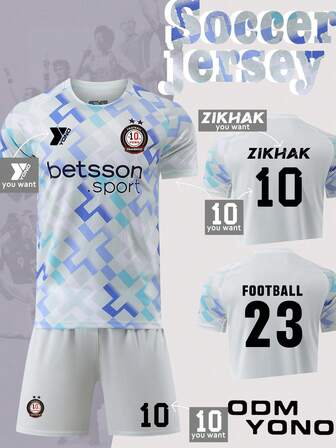 2025 New Style Blue Vertical Stripe Football Kit – Customizable Jersey & Shorts Set