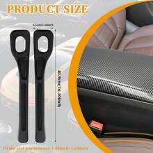 POKYGO 2 Pcs Relleno de Espacio para Asiento de Coche,Llenar los Huecos Entre el Asiento y la Consola, con 4 Ganchos de Almacenamiento para Coche, Ajuste Universal para Coches,SUVs y Camiones - negro - Ver 3
