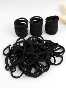 200/100/50/20 Black Zip Ties, Made Of Solid Polyester Material, Suitable For Thick And Curly Ponytails. Male And Female Hair Ties Are Suitable For Hair, Zip Ties, Christmas Makeup, Bridal Makeup, Outdoor Hairstyles, Showers, And Elastic Bands In Daily Life ,Ponytail Holders ,Hair Elastics ,Hair Rubber Bands ,Scrunchies ,Hair Rope ,Elastic Hair Tie