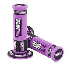 22mm Universal Motocross Pitbike Handle Bar Grips - Litchi Pattern, Synthetic Rubber, Black With Purple & Green Accents, Perfect For 50-200cc Motorcycles, Scooters, And Mopeds, Motorcycle Accessories | Litchi Pattern Grips | Synthetic Rubber Grips