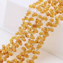 约95颗5*8毫米水滴形玻璃珠，彩色镀AB彩DIY饰品吊坠，适用于手工配件、鞋子、包包、发饰、节日礼物、生日礼物等。 - 5*8mm橫孔水滴 - 查看 32