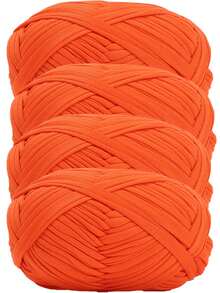 4pcs/400g High Quality Polyester Crochet And Knitting Yarn, 100G/Pc, 30m/Pc Length - Ideal For DIY Projects, T-Shirts, Slippers And Baskets, Fabric Strips Handmade Weaving DIY Bags, Toys, Shoes, Carpets, Organizer Basket Liners - Multicolor - View 36