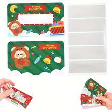20pcs Christmas Scratch Off Cards With Golden Tickets - Reveal Hidden Messages, Santa, Polar Bears, Merry Christmas - For Secret Santa, Party Favors, Gifts - Elegant Holiday Stationery - Compatible With Standard Printers - Ideal For Christmas, Birthdays, Corporate Events - Bulk Scratch Cards For Gifts, Festive Gifting, Cartoon Themed Cards, Versatile Gift Cards