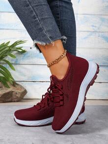 "Round Toe Slip-On Platform Shoes Winter 2025 New Export Women's Thermal Lined Warm Parent Shoes Wholesale Casual Outdoor Boots Cross-Border Snow Boots" - Red - View 4