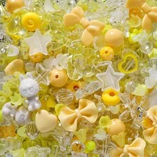Yiwu Qiyou Accessories Co., LTD 30g/1.06oz 1-3cm Random Mixed Acrylic Beads, Suitable For Making Women's Bracelets, Necklaces And Phone Chains - Yellow - View 4
