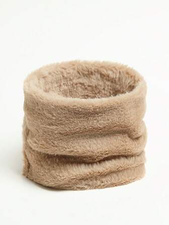 1 قطعة وشاح رقبة دافئ للنساء في الشتاء، لون أخضر فاتح، قناع وجه، ياقة مبطنة، لف دافئ، لون أحادي، مخملي من الفلانيل، وشاح رقبة للجنسين للاستخدام الخارجي مع الملابس