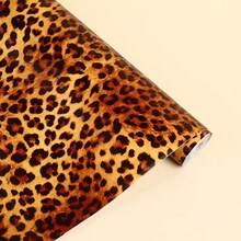 1 Roll Self-Adhesive Textured Vinyl Wallpaper - Removable Wallpaper, Leopard Print Pattern, Easy To Apply And Remove, Vinyl Material, Detachable Backdrop Wallpaper, Suitable For Renewing Walls, Furniture In Living Room, Bedroom, Autumn Aesthetic Wall Decor Wall Paper Wall Stickers Room Decor Wallpaper Stickers Wall Bedroom Decor Kitchen Decor Home Decor