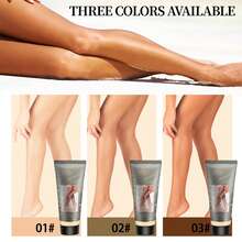 三色腿部遮瑕膏，腿部遮瑕霜，抚平腿部皱纹，有效遮盖腿部及身体疤痕，均匀肤色，防水防汗，持久妆效，打造完美腿部妆容，令双腿光滑无瑕。身体及腿部遮瑕霜，不含美黑成分，适合所有肤质。