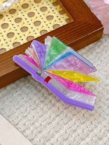 发夹 1 件女式新款渐变色恐龙夹卡通可爱小恐龙发夹后脑勺发尾发夹配饰发饰优雅爪夹，学校用品，学院秋季配饰秋冬度假装女士 - 彩色 - 查看 9