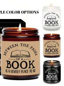 1 Scented Lavender Soy Wax Candle – Christmas And Birthday Gift For Book Lovers | Reading Accessory And Book-Themed Decoration | Original Gifts For Readers, Writers, Teachers, And Librarians | Funny Gifts For Bookworms, Women, And Men