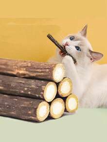 10pcs Cat Teeth Cleaning Chew Sticks,Catp, Dental Care, Cat Toys, Teeth Grindcatatnip Sticks, Matatabi, Cats Self-Playing Chewing Toys - Multicolor - View 8