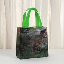 6/12/24 piezas Bolsas de regalo con temática de dinosaurio con asas, bolsas de regalo de tela no tejida con temática de dinosaurio, bolsas de regalo para fiesta de cumpleaños con temática de dinosaurio, adecuadas para suministros de fiesta con temática de cumpleaños, también se pueden usar como bolsas de compras. - Multicolor - Ver 6