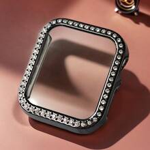 1pc Women's Starlight Soft Silicone Anti-Fall Watch Case Shock Proof Applicable For Apple Watch 38/40/41/42/44/45/49/46mm, Fashionable For Young Men And Women, Protective Watch Case Compatible With Apple Watch Ultra2/Ultra/SE/10/9/8/7/6/5/4/3/2/1, Soft & Comfortable Silicone Hollow Frame Protective Case