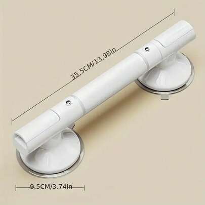 Barra de apoyo antideslizante fácil de instalar para baño, adecuada para que la agarren personas mayores, no requiere taladrar, de plástico.