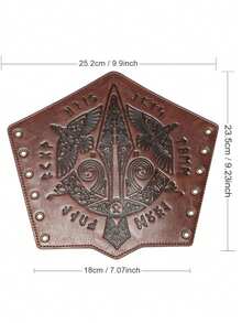 中世纪皮革护腕龙纹维京皮革护腕皮革臂袖皮革手套服装配饰 - 多色 - 查看 5