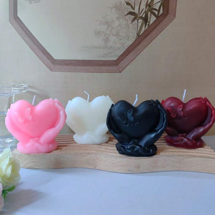 1pc Heart-Shaped Aromatherapy Candle, Home Decor Ornament