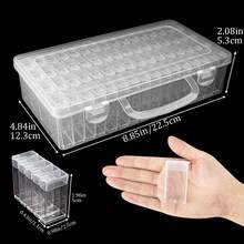 1 件 42/72 槽钻石画配件收纳盒，5D 钻石画珠子艺术套装盒，珠宝和美甲用品收纳盒，轻巧易用 - 無色 - 查看 14