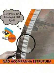 Capa Para Painel Redondo Sublimada – Decoração de Festas Aniversários "A Magia das Flores" 1,50m - 50cm - Multicolorido - Visão 4