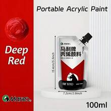 Marie's Acrylic Paint (100ml/3.38oz), Assorted Colors, Water-Proof, Portable Art Pigments For DIY Craft, Graffiti, Drawing, Painting, Canvas, Rock, Wood, Wall And Ceramic, Professional Rich Pigments For Adults & Artists - Single Piece - View 14