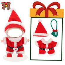 Neue Weihnachtskostüm-Accessoires, Puppen dekorieren, für Labubu, Weihnachtsferien-Dekoration, Feiertagsgeburtstaggeschenk (Puppe nicht enthalten)