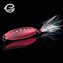 QXO Rotating Sequin Metal Spoon Shaped Squid Jig, Silicone Bait Swivel, Suitable For Fishing, Jigging, Swimbaits, 5-6cm - Multicolor - View 6